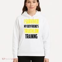 I Survived My BoyfriendS Triathlon Training Triathlete Hoodie thumb 5