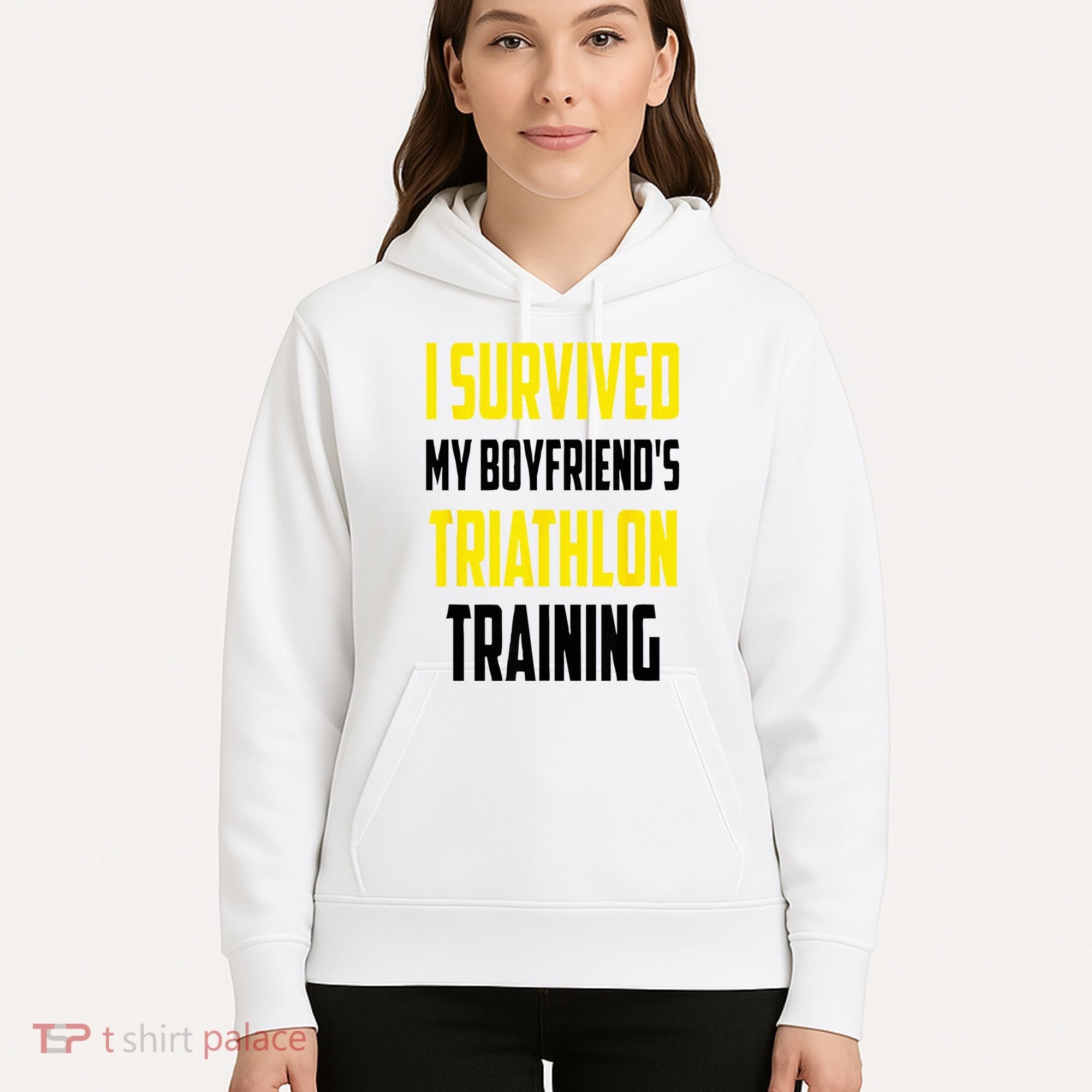 I Survived My BoyfriendS Triathlon Training Triathlete Hoodie
