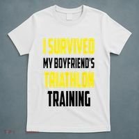 I Survived My BoyfriendS Triathlon Training Triathlete T-Shirt thumb 5