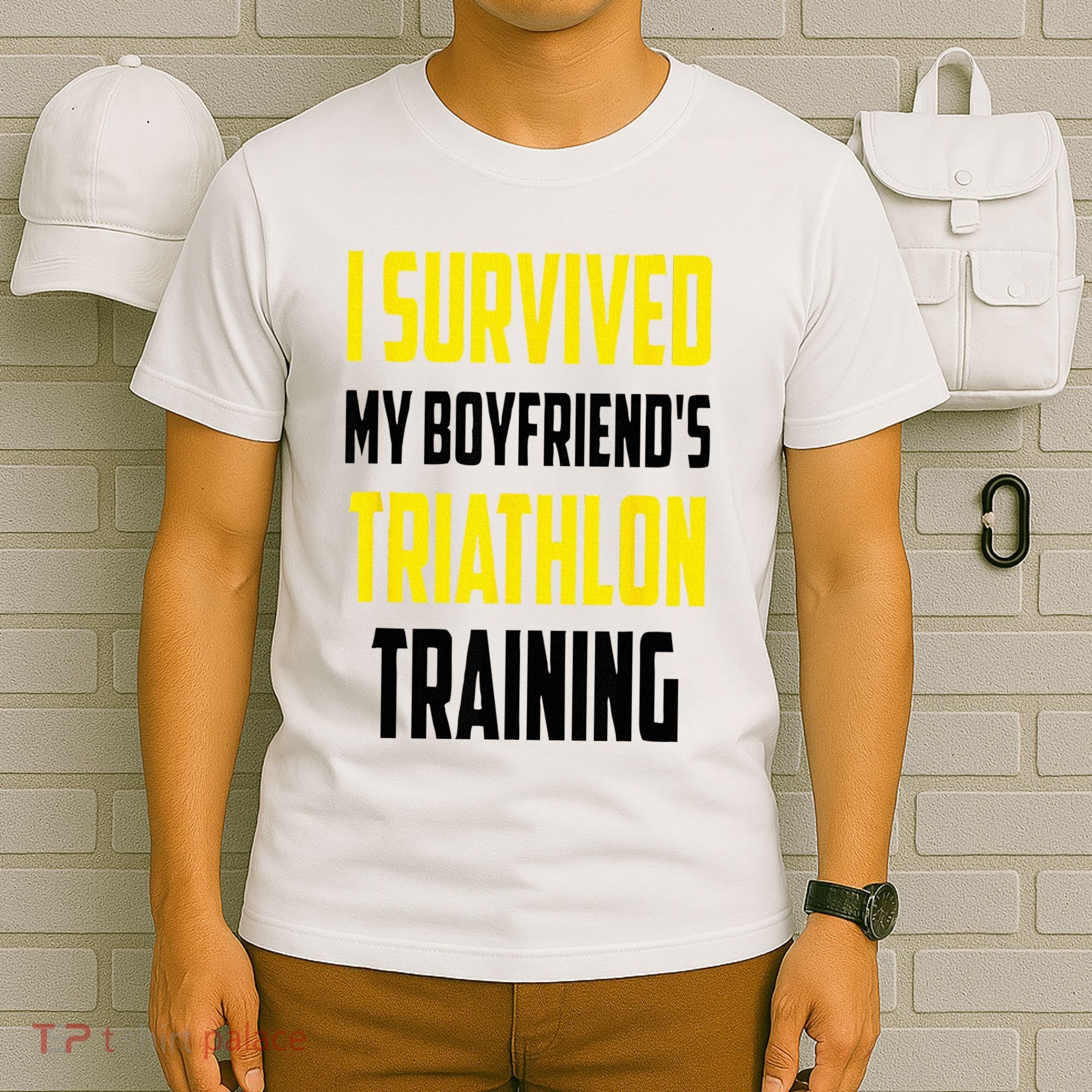 I Survived My BoyfriendS Triathlon Training Triathlete T-Shirt