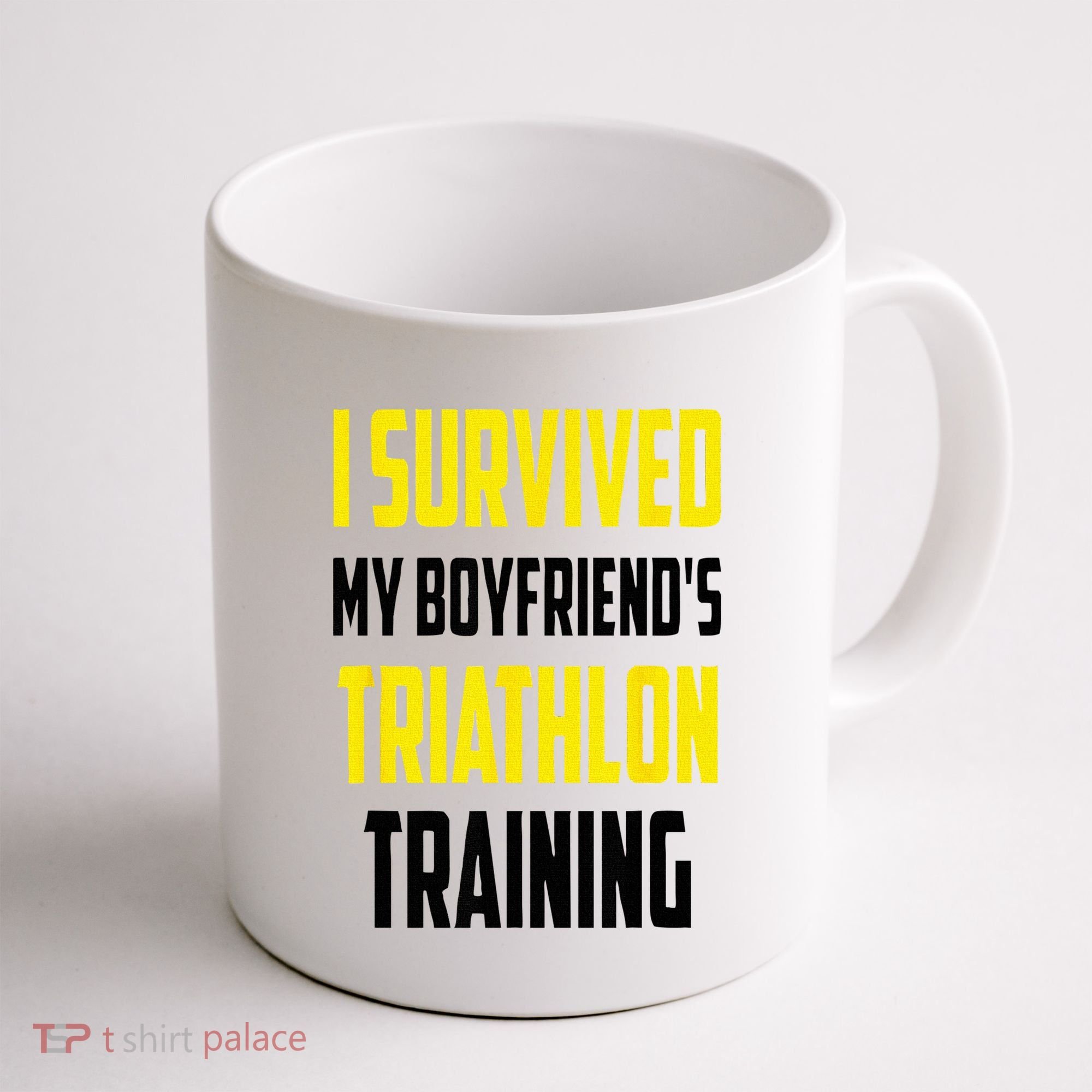I Survived My BoyfriendS Triathlon Training Triathlete Coffee Mug