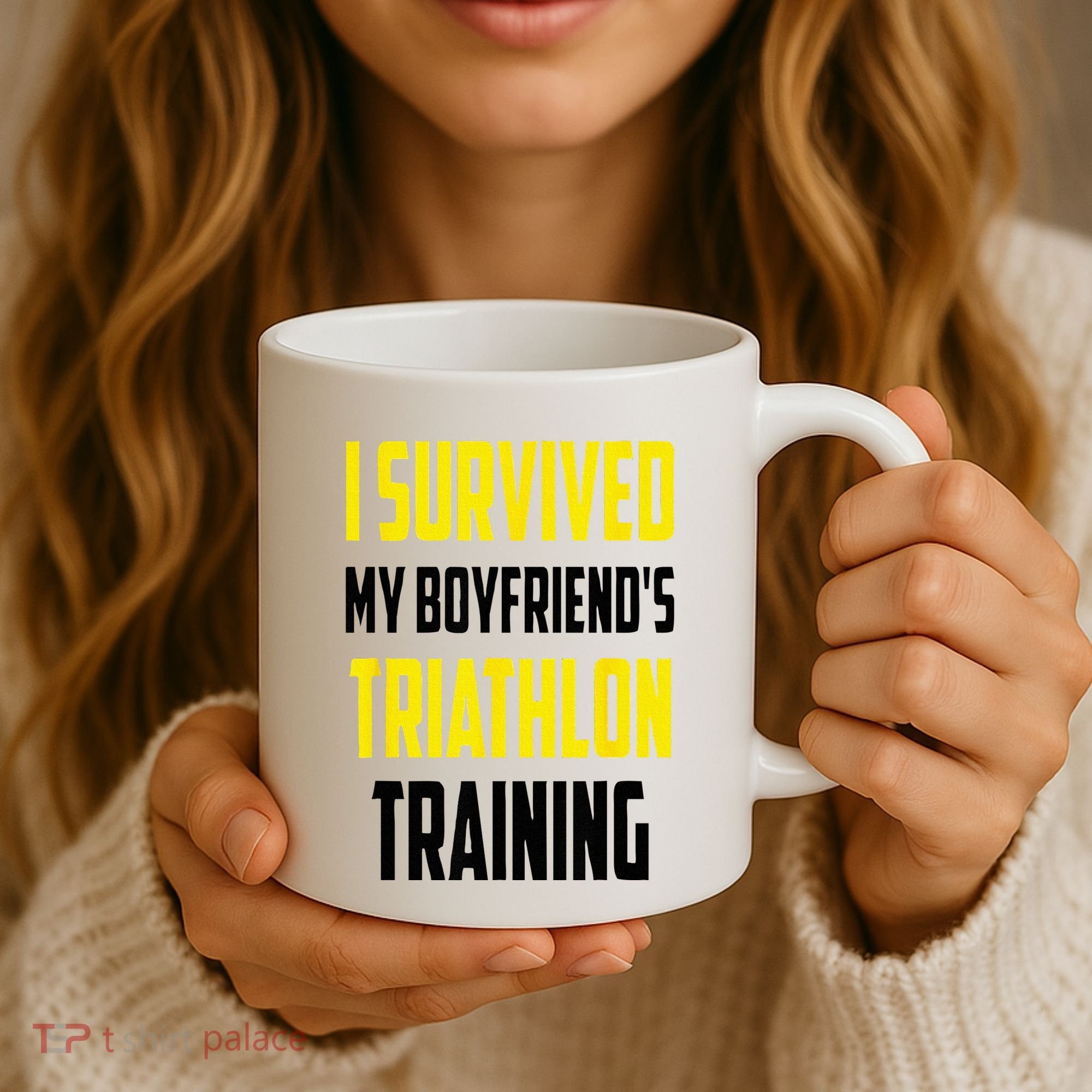 I Survived My BoyfriendS Triathlon Training Triathlete Coffee Mug