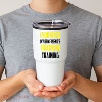 I Survived My BoyfriendS Triathlon Training Triathlete Tumbler thumb 2