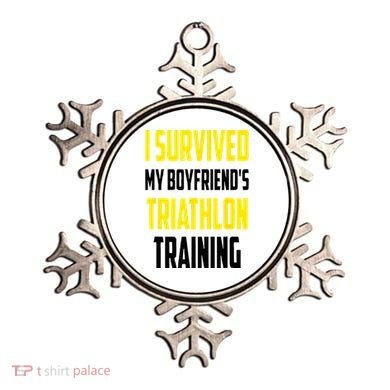 I Survived My BoyfriendS Triathlon Training Triathlete Ornament