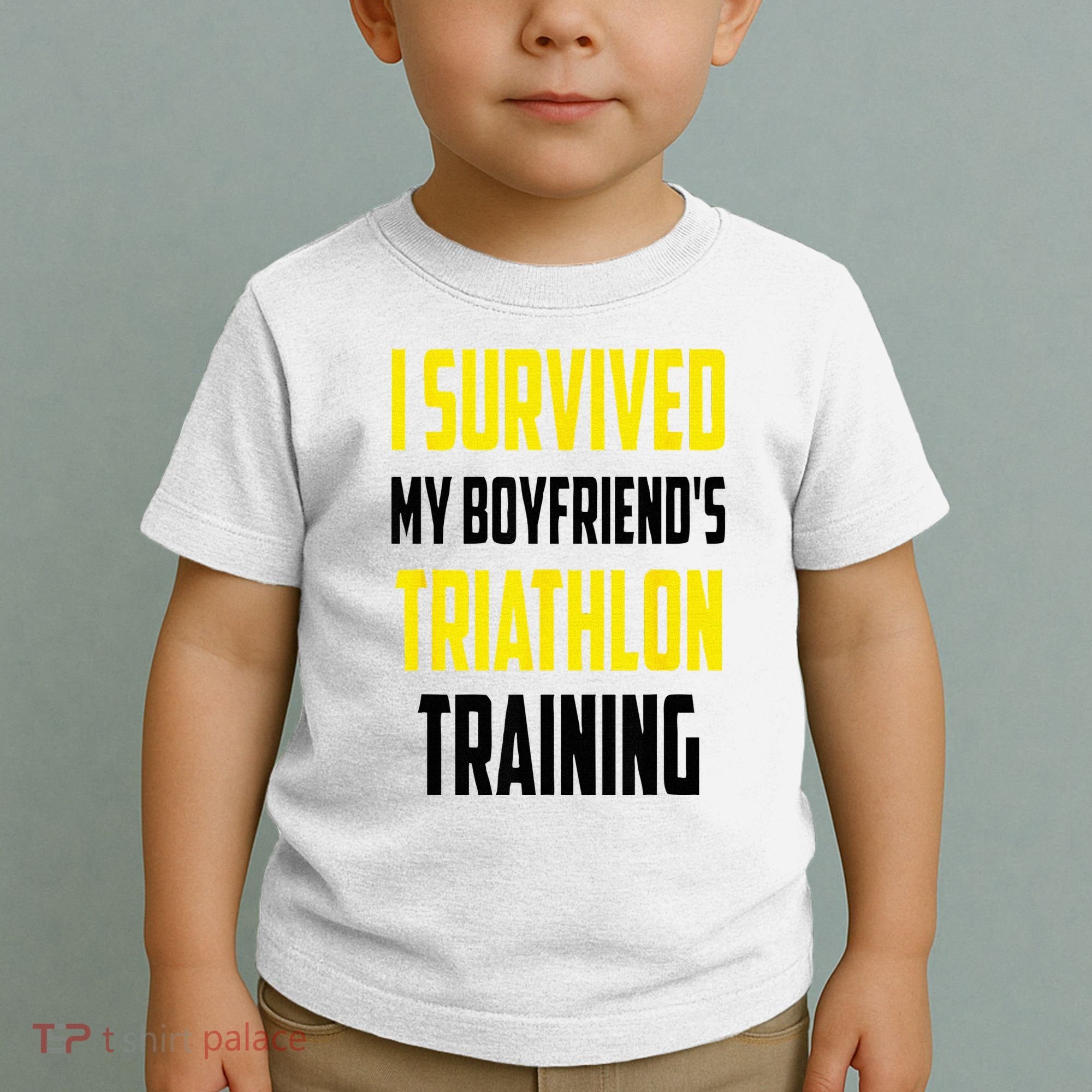 I Survived My BoyfriendS Triathlon Training Triathlete Toddler T-Shirt