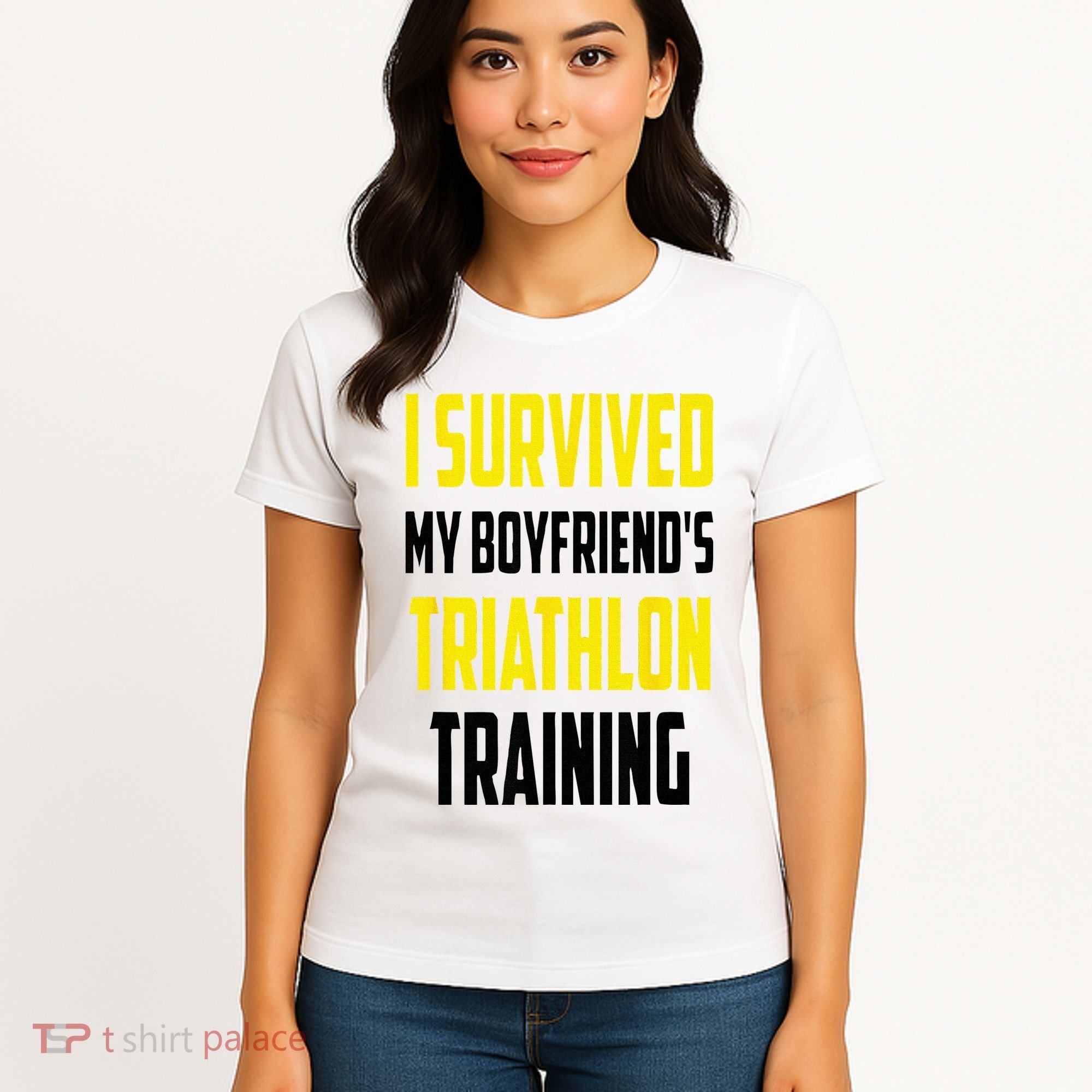 I Survived My BoyfriendS Triathlon Training Triathlete Women's T-Shirt