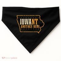 Iowa State Map I Want Another Beer Funny Drinking USA-Made Doggie Bandana thumb 0