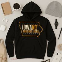 Iowa State Map I Want Another Beer Funny Drinking Hoodie thumb 3