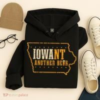Iowa State Map I Want Another Beer Funny Drinking Hoodie thumb 4