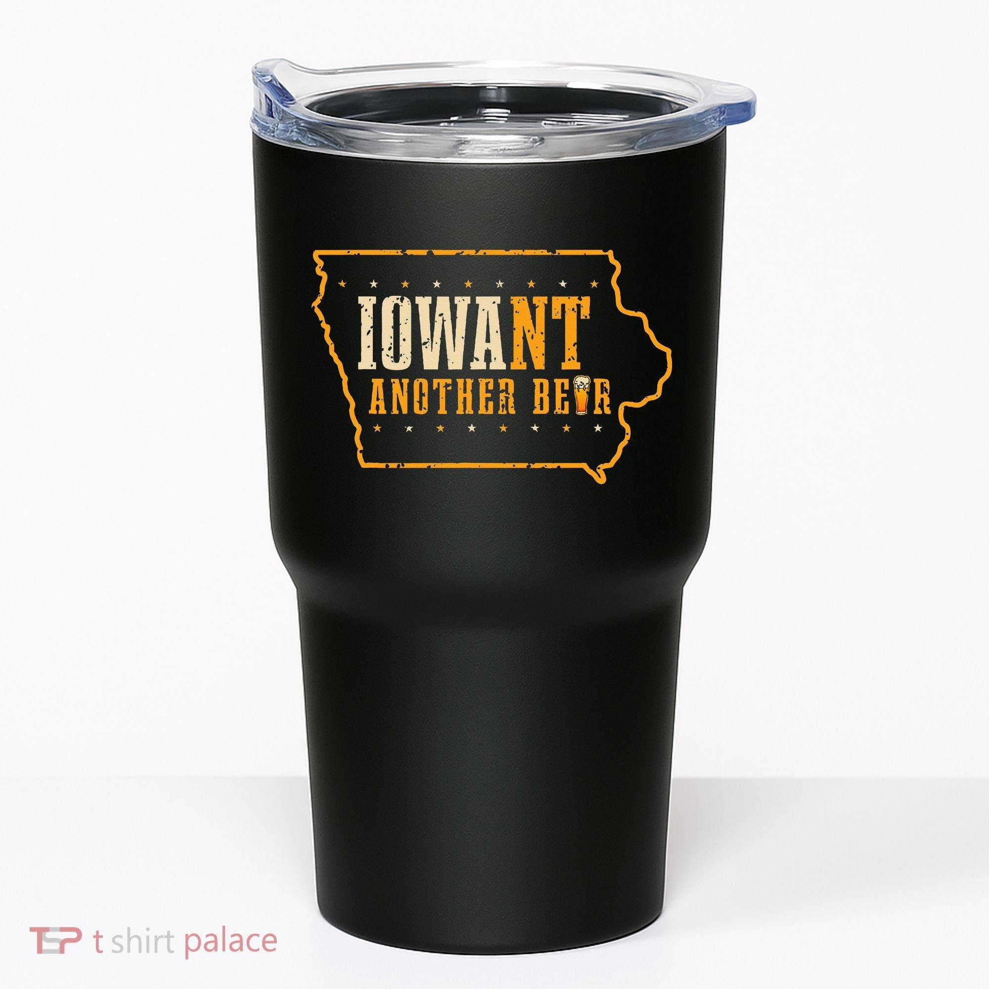 Iowa State Map I Want Another Beer Funny Drinking Tumbler