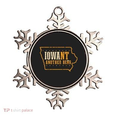 Iowa State Map I Want Another Beer Funny Drinking Ornament