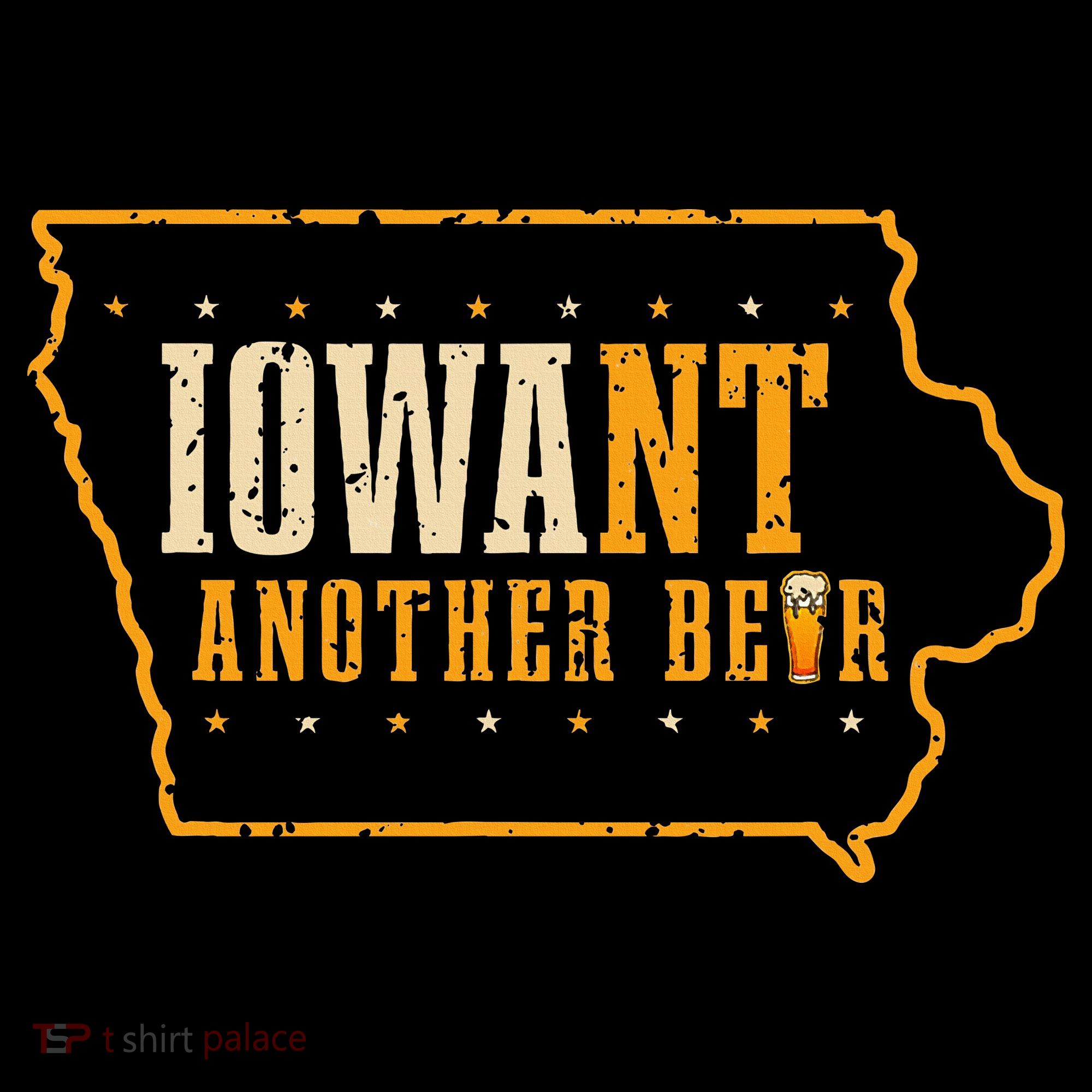 Iowa State Map I Want Another Beer Funny Drinking Women's Tank Top