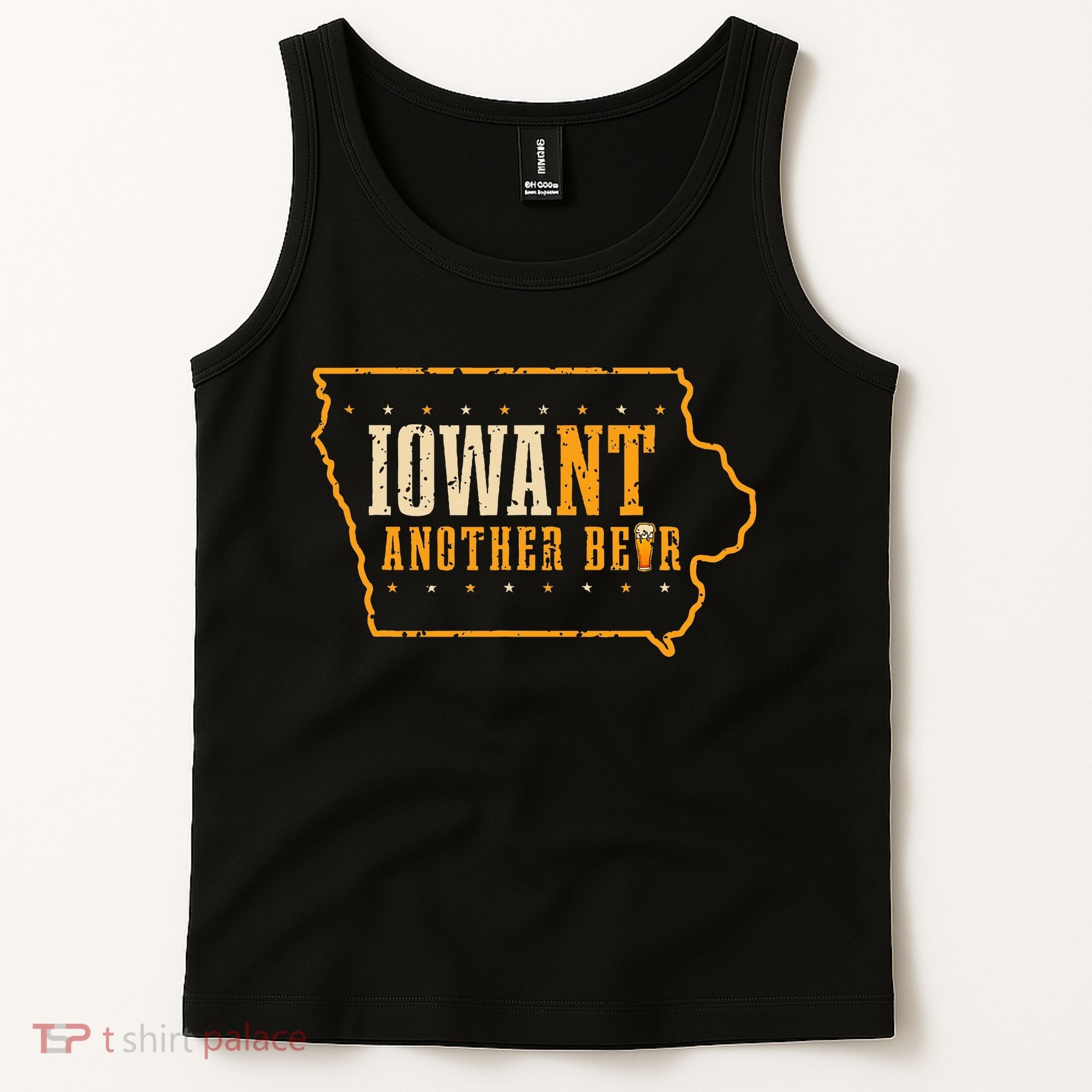 Iowa State Map I Want Another Beer Funny Drinking Tank Top