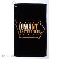 Iowa State Map I Want Another Beer Funny Drinking Golf Towel thumb 0