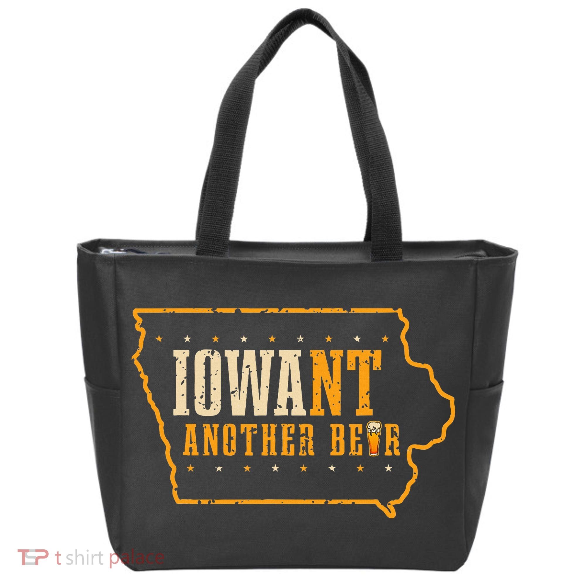 Iowa State Map I Want Another Beer Funny Drinking Tote Bag