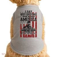 I Say Marry Christmas God Bless America Thank Our Troops Doggie Tank thumb 0