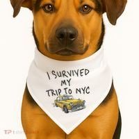 I Survived My Trip To NYC USA-Made Doggie Bandana thumb 1