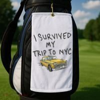 I Survived My Trip To NYC Golf Towel thumb 2