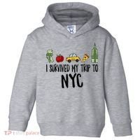 I Survived My Trip To NYC New York Bild Big Apple Toddler Hoodie thumb 0