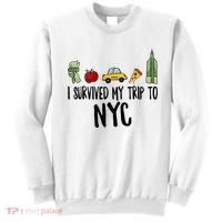 I Survived My Trip To NYC New York Bild Big Apple Sweatshirt thumb 0