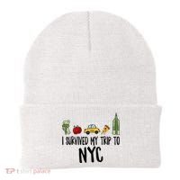 I Survived My Trip To NYC New York Bild Big Apple Beanie thumb 0