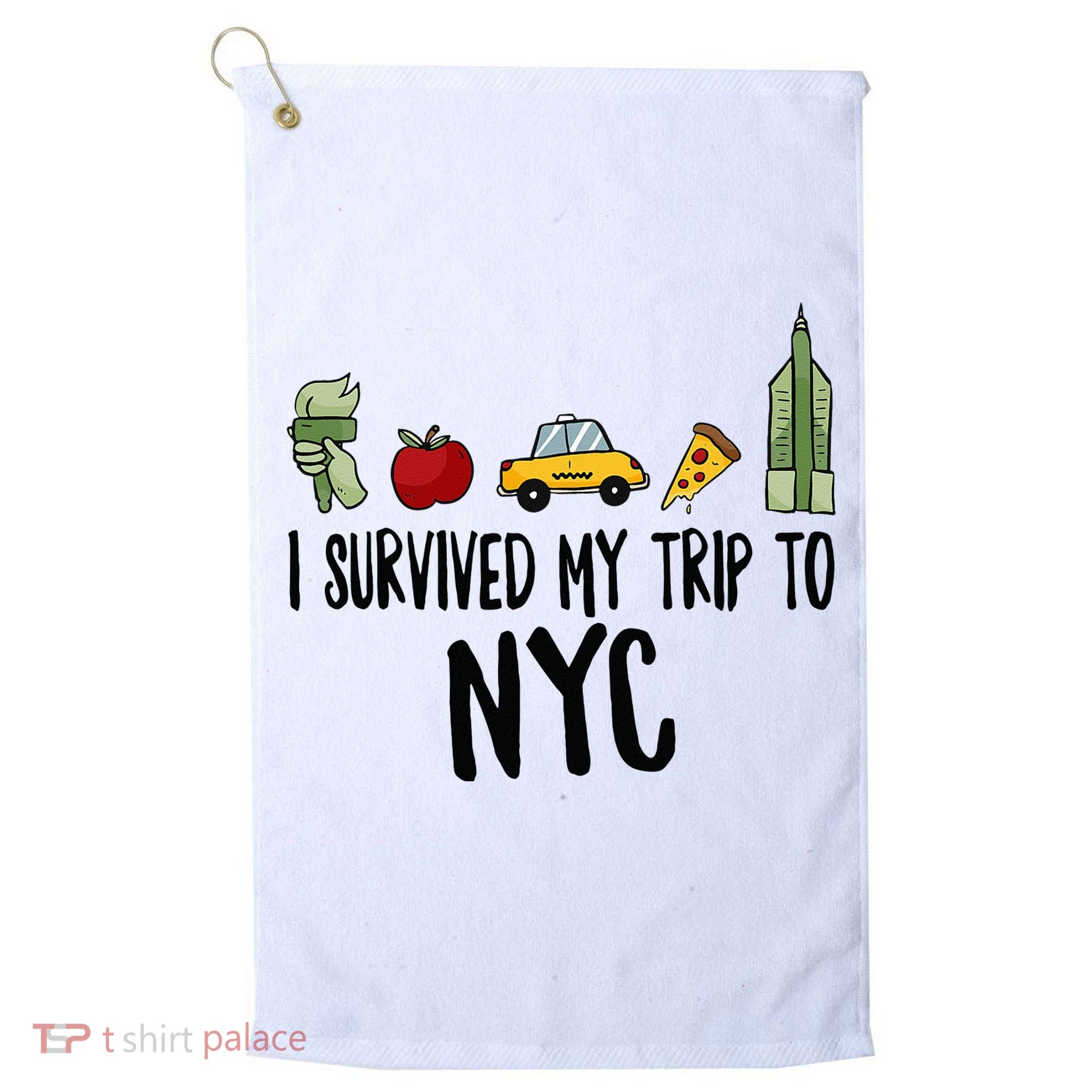 I Survived My Trip To NYC New York Bild Big Apple Golf Towel
