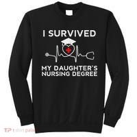 I survived My Daughter's Nursing Degree, Proud Mom Dad Nurse Sweatshirt thumb 0