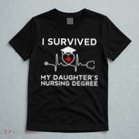 I survived My Daughter's Nursing Degree, Proud Mom Dad Nurse T-Shirt thumb 5