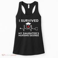I survived My Daughter's Nursing Degree, Proud Mom Dad Nurse Women's Tank Top thumb 0
