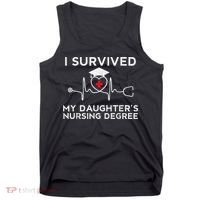 I survived My Daughter's Nursing Degree, Proud Mom Dad Nurse Tank Top thumb 0