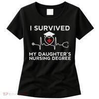 I survived My Daughter's Nursing Degree, Proud Mom Dad Nurse Women's T-Shirt thumb 0