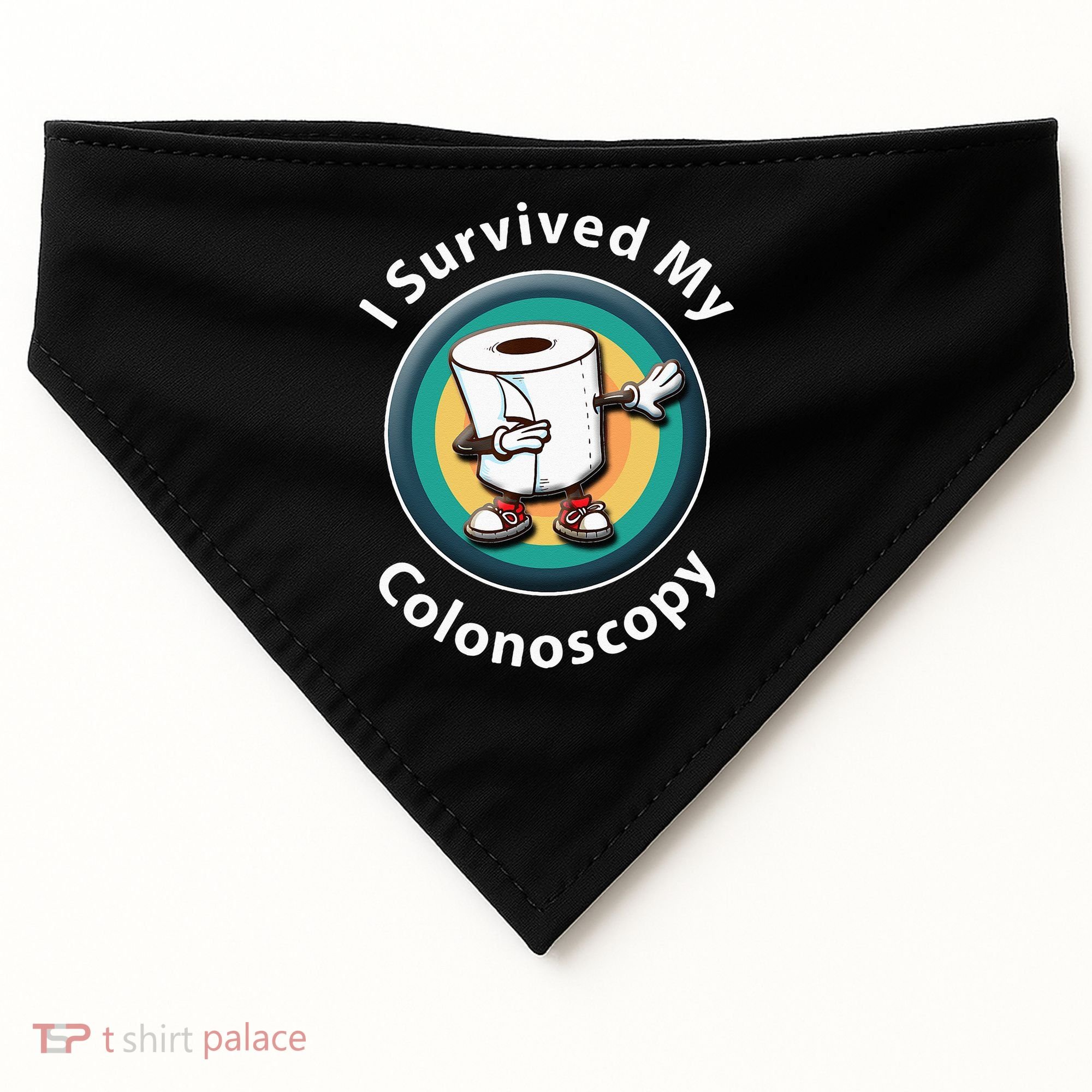 I Survived My Colonoscopy Survivor Funny Hospital Patient USA-Made Doggie Bandana