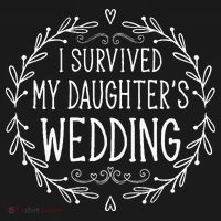 I Survived My Daughter's Wedding Beautiful Bride's Dad Bucket Hat thumb 4