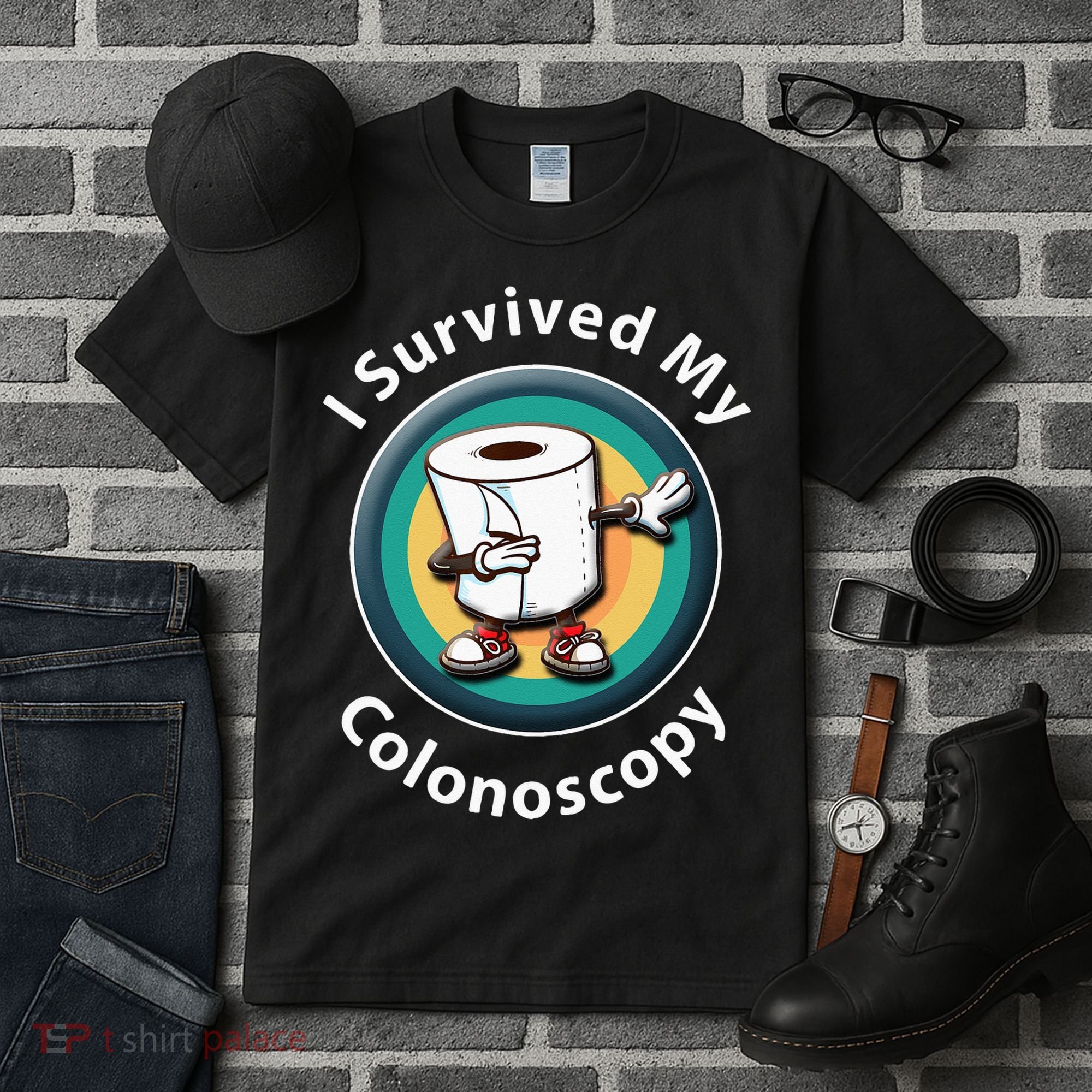 I Survived My Colonoscopy Survivor  Funny Hospital Patient  Tall T-Shirt