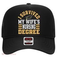 I Survived My Wife’s Nursing Degree CNA LPN Nurse Hat thumb 0