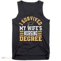 I Survived My Wife’s Nursing Degree CNA LPN Nurse Tank Top thumb 0