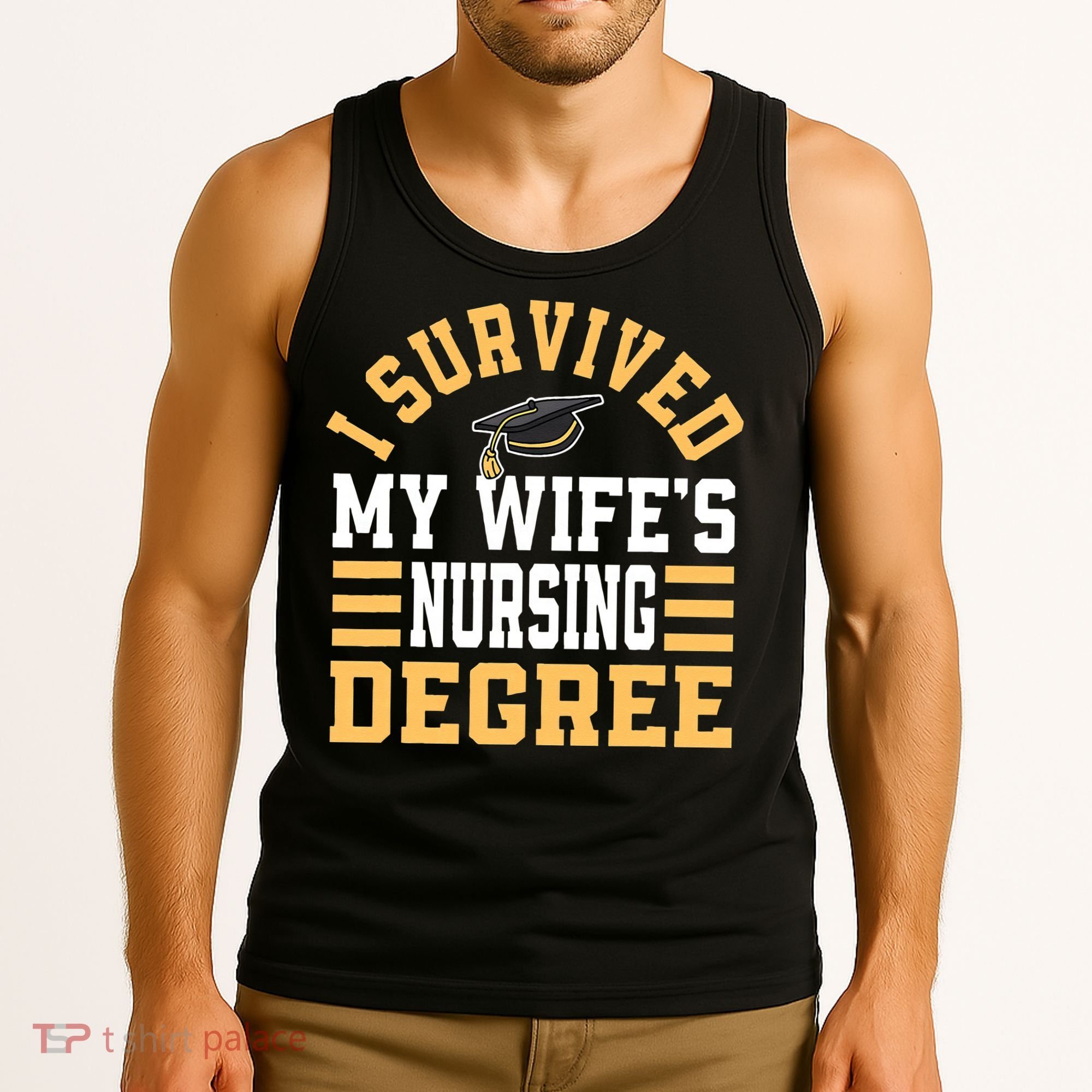 I Survived My Wife’s Nursing Degree CNA LPN Nurse Tank Top