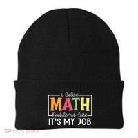 I Solve Math Problems Like ItS My Job Funny Back To School Meaningful Gift Beanie thumb 0