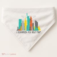 I Survived My Nyc Trip USA-Made Doggie Bandana thumb 0