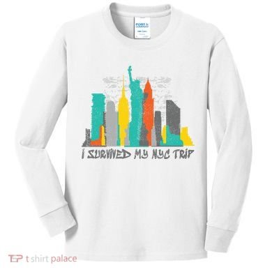 I Survived My Nyc Trip Kids Long Sleeve Shirt