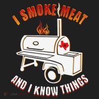 I Smoke Meat And I Know Things Funny BBQ Texas TX Women's Sweatshirt thumb 2