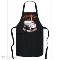 I Smoke Meat And I Know Things Funny BBQ Texas TX Apron thumb 0