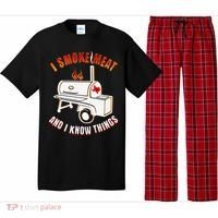 I Smoke Meat And I Know Things Funny BBQ Texas TX Pajama Set thumb 0