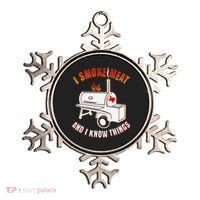 I Smoke Meat And I Know Things Funny BBQ Texas TX Ornament thumb 0