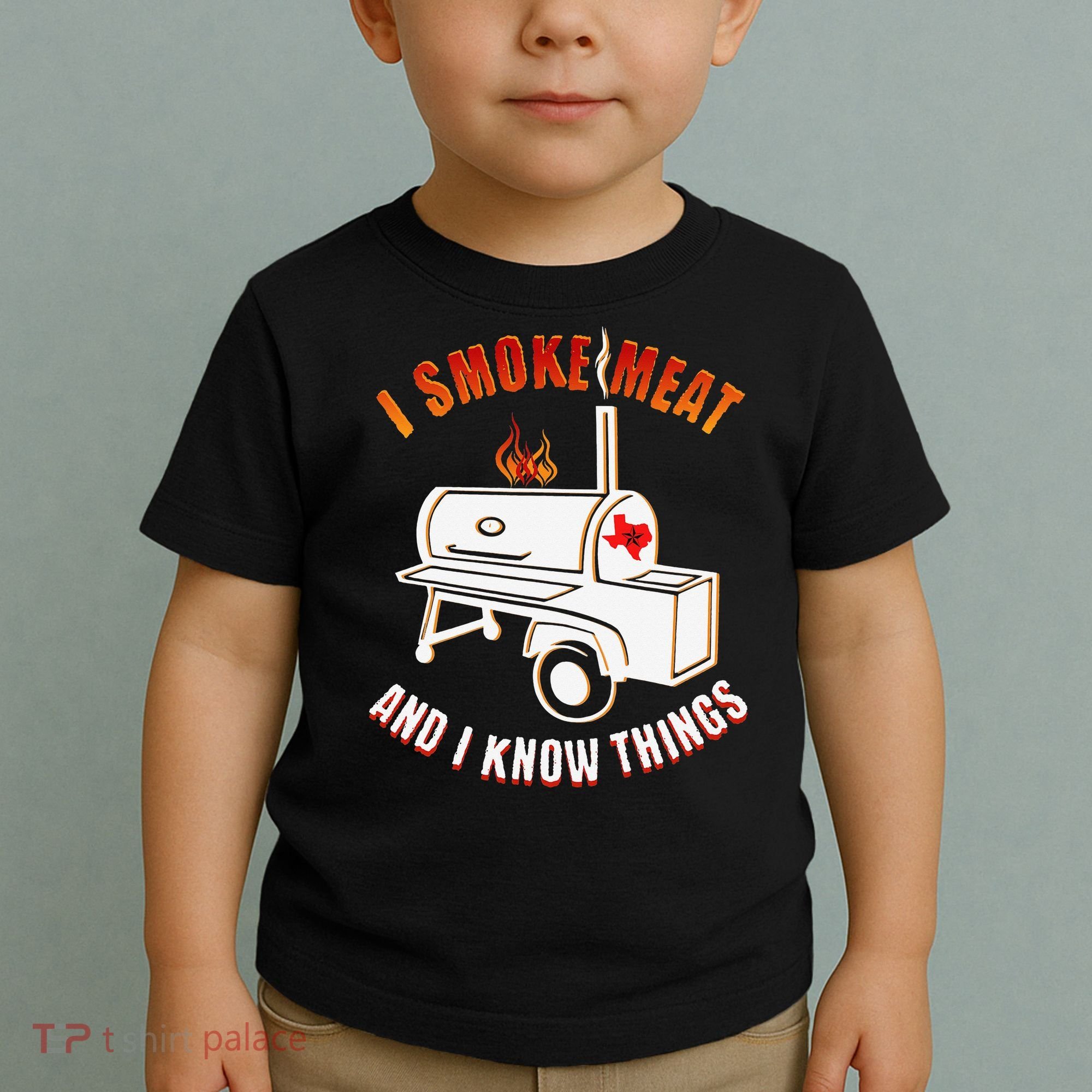 I Smoke Meat And I Know Things Funny BBQ Texas TX Toddler T-Shirt
