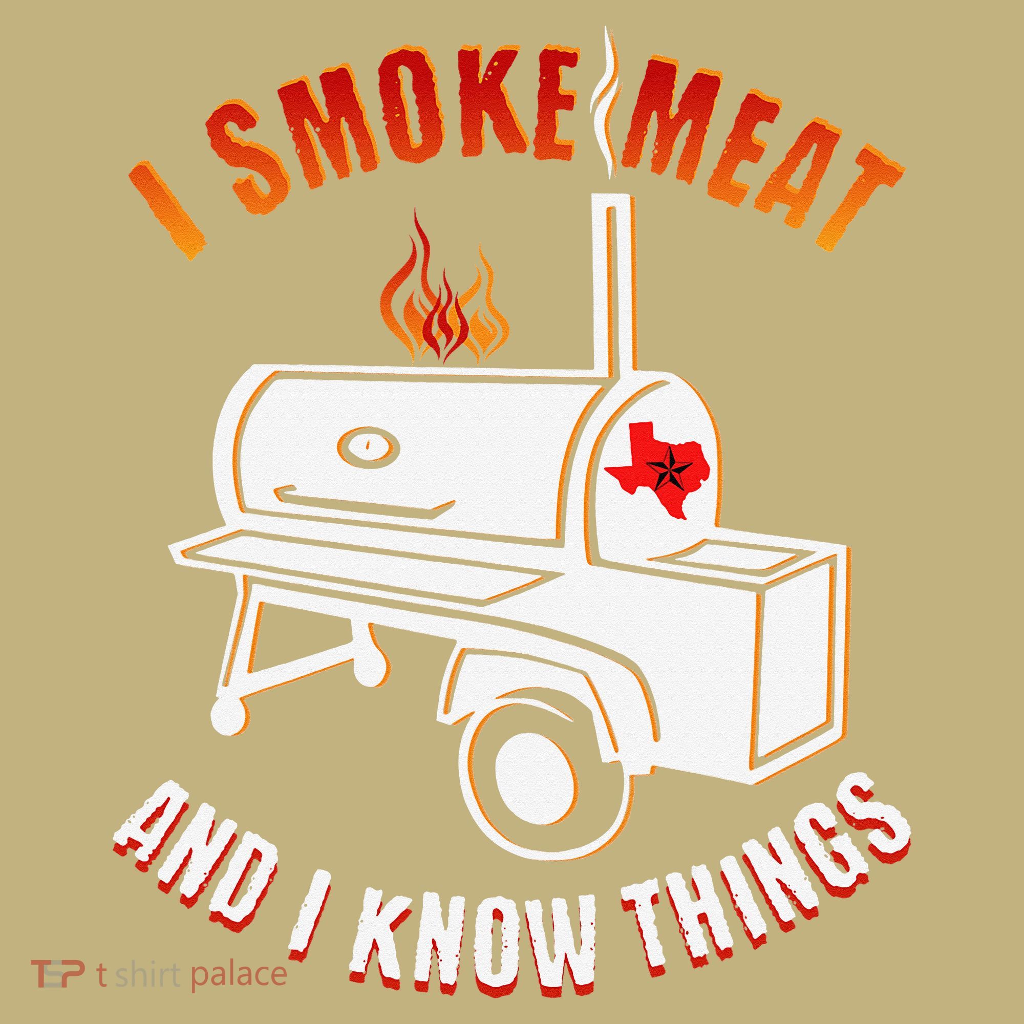 I Smoke Meat And I Know Things Funny BBQ Texas TX Mousepad