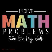 I Solve Math Problems Like ItS My Job Funny Back To School Gift Doggie Tank thumb 4