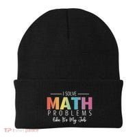 I Solve Math Problems Like ItS My Job Funny Back To School Gift Beanie thumb 0