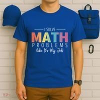 I Solve Math Problems Like ItS My Job Funny Back To School Gift T-Shirt thumb 6