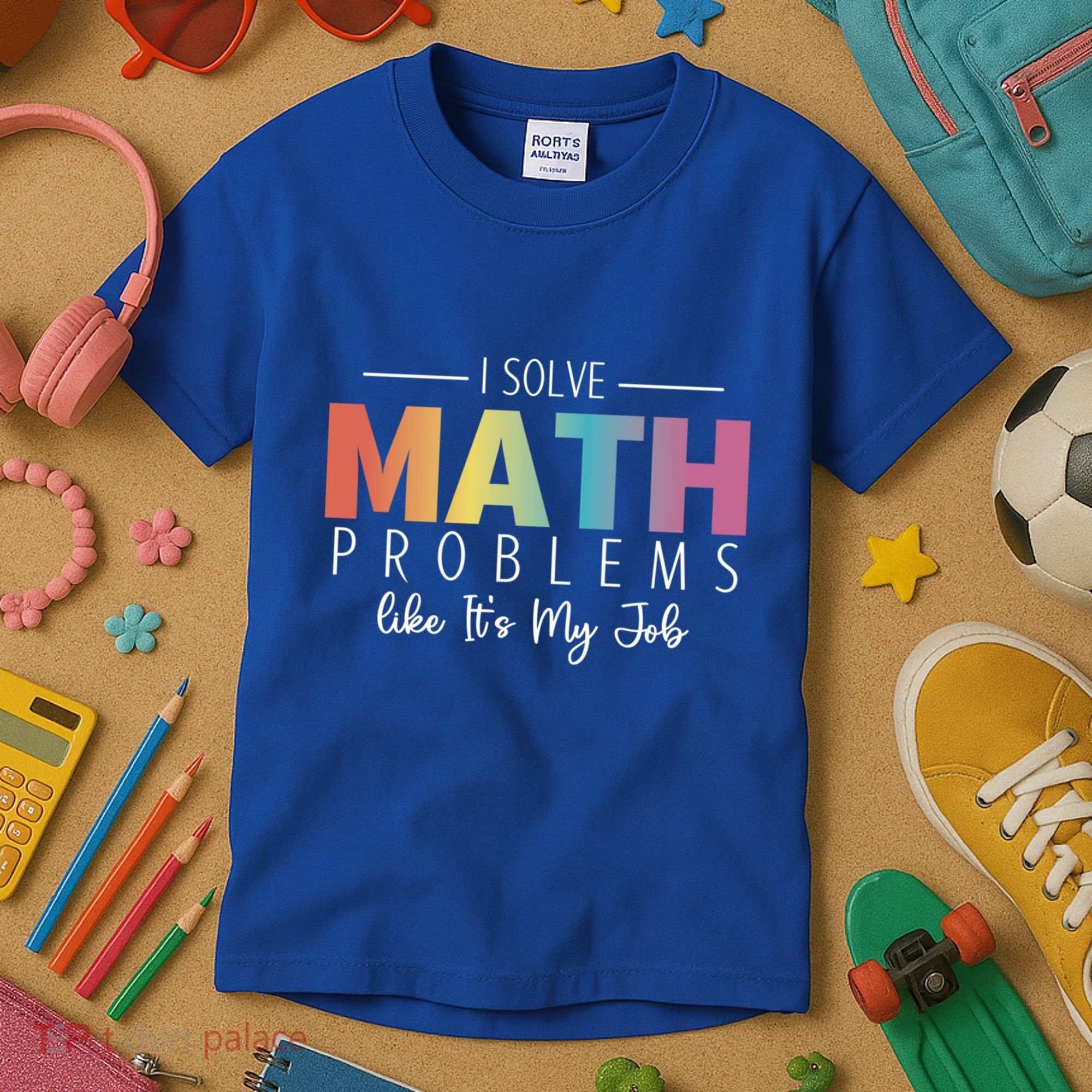 I Solve Math Problems Like ItS My Job Funny Back To School Gift Kids T-Shirt